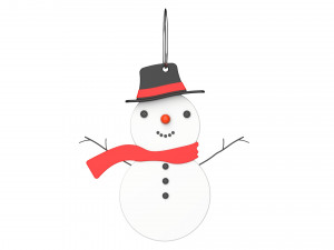 christmas tree decoration snowman collection Modèle 3D