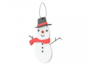 christmas tree decoration snowman collection Modèle 3D