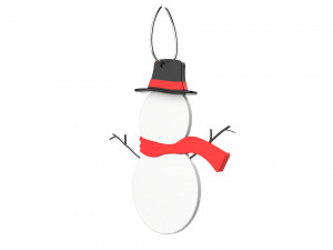 christmas tree decoration snowman collection Modèle 3D