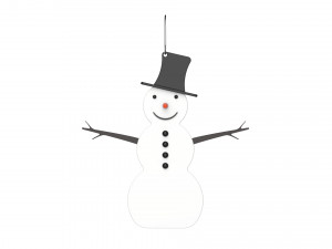 christmas tree decoration snowman collection Modèle 3D