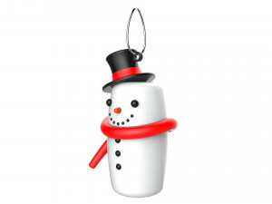 christmas tree decoration snowman collection Modèle 3D