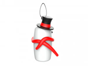 christmas tree decoration snowman collection 3D Model