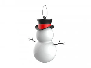 christmas tree decoration snowman collection 3D Model