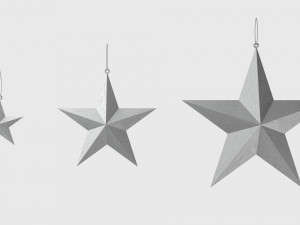 christmas tree decoration stars collection 3Dモデル