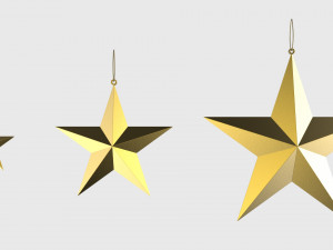 christmas tree decoration stars collection 3Dモデル