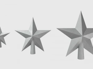 christmas tree decoration stars collection 3D Model