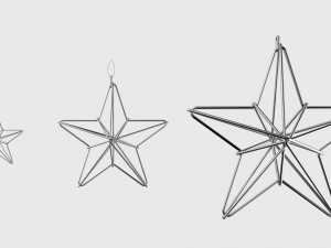 christmas tree decoration stars collection 3Dモデル