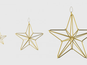 christmas tree decoration stars collection 3Dモデル