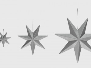 christmas tree decoration stars collection 3Dモデル