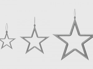 christmas tree decoration stars collection 3Dモデル