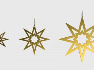 christmas tree decoration stars collection 3Dモデル