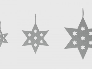 christmas tree decoration stars collection 3Dモデル