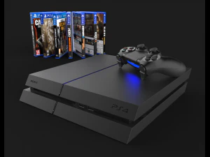 Консоль Sony PS4 и контроллер DualShock 3D Модель