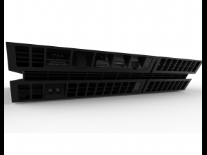 sony ps4 console and dualshock controller 3D Model