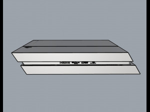 sony ps4 console and dualshock controller 3D Model