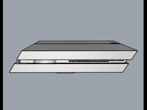 sony ps4 console and dualshock controller 3D Model