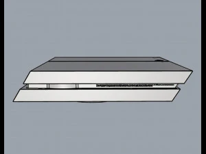sony ps4 console and dualshock controller 3D Model