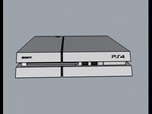 sony ps4 console and dualshock controller 3D Model