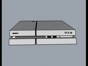 sony ps4 console and dualshock controller 3D Model