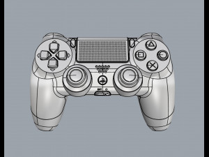 sony ps4 console and dualshock controller 3D Model