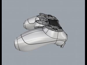 sony ps4 console and dualshock controller 3D Model