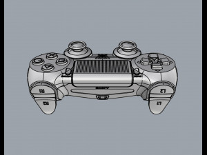 sony ps4 console and dualshock controller 3D Model
