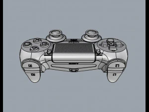 sony ps4 console and dualshock controller 3D Model