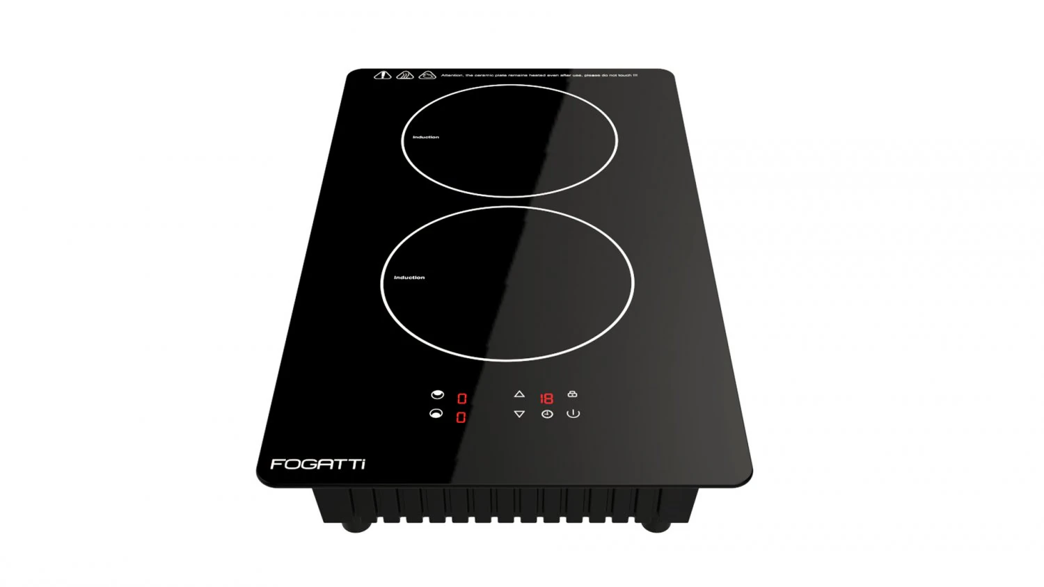 fogatti cooktop 2 burners 200 induction 3D Model .c4d .max .obj .3ds .fbx .stl .blend 