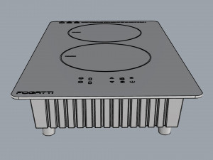 fogatti cooktop 2 burners 200 induction 3D Модель