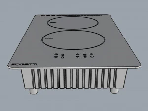 fogatti cooktop 2 burners 200 induction 3D Model