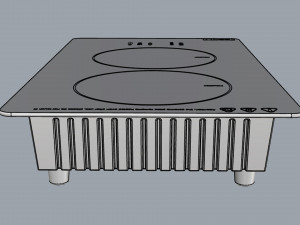 fogatti cooktop 2 burners 200 induction 3D Модель
