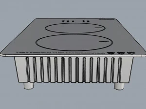 fogatti cooktop 2 burners 200 induction 3D Model