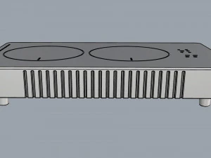 fogatti cooktop 2 burners 200 induction 3D Model