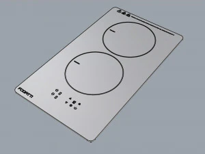 fogatti cooktop 2 burners 200 induction 3D Model