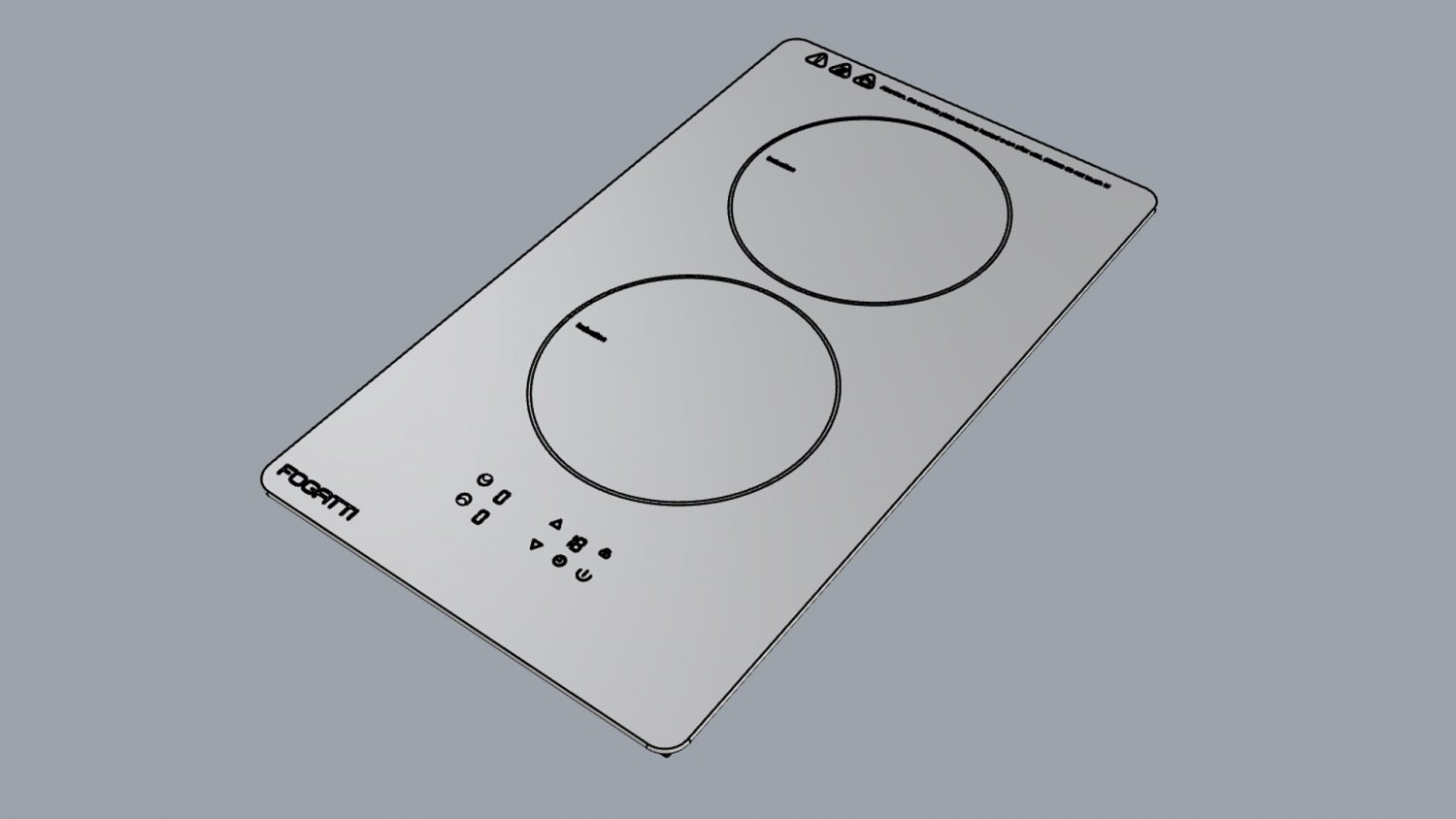 Fogatti Cooktop 2 Burners 200 Induction - 3D Model by rzo