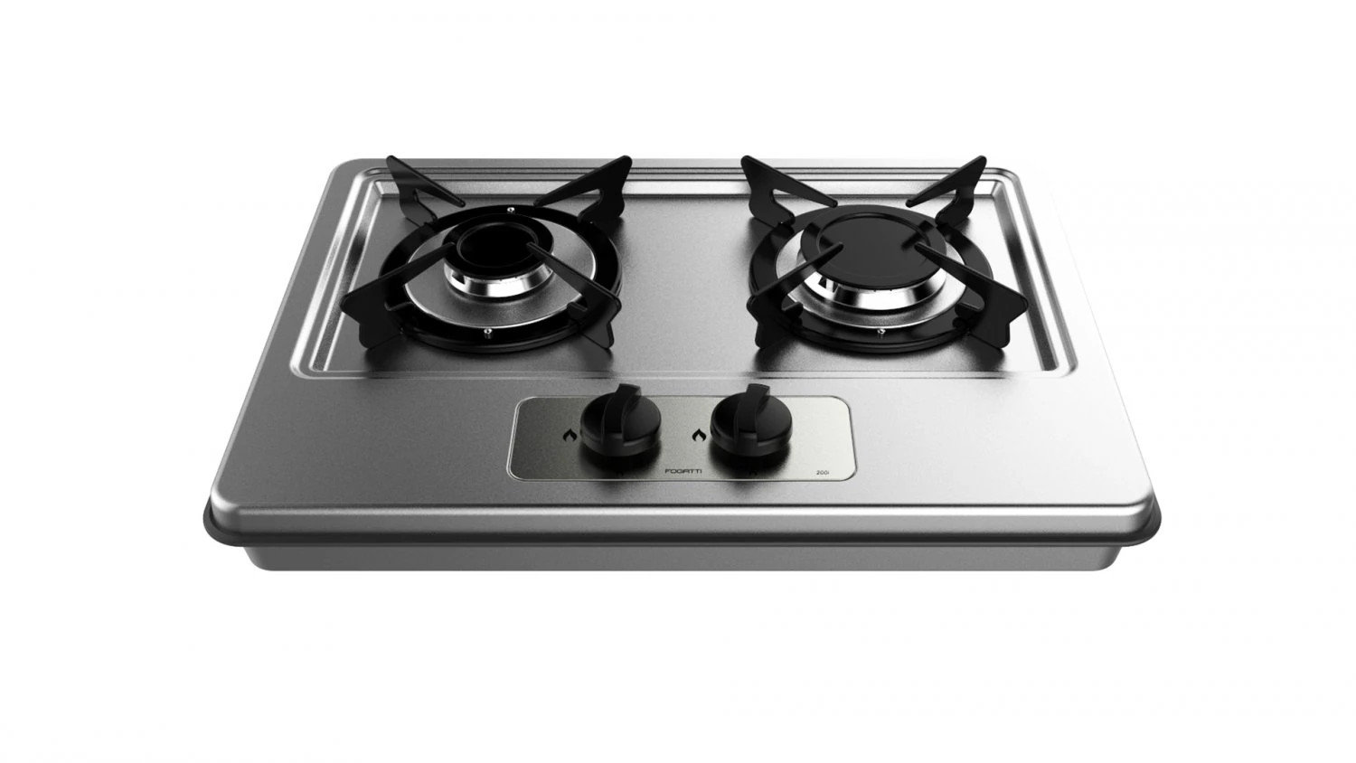 fogatti cooktop 2 burners 200i 3D Model .c4d .max .obj .3ds .fbx .stl .blend 