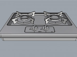 fogatti cooktop 2 burners 200i 3D 模型