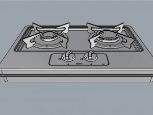 fogatti cooktop 2 burners 200i 3D Model