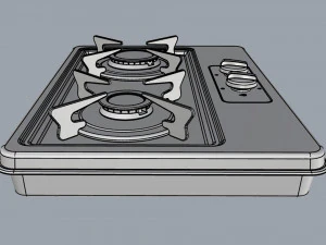 fogatti cooktop 2 burners 200i 3D Model