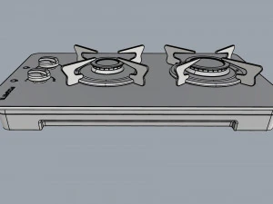 fogatti cooktop 2 burners v200 3D Model