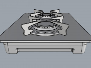 fogatti cooktop 2 burners v200 3D मॉडल