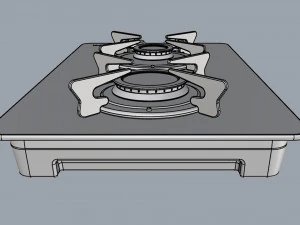 fogatti cooktop 2 burners v200 3D Model