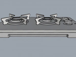 fogatti cooktop 2 burners v200 3D Model
