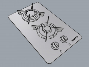 fogatti cooktop 2 burners v200 3D मॉडल