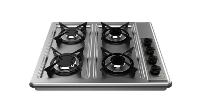fogatti cooktop 4 burners 400i 3D Model .c4d .max .obj .3ds .fbx .stl .blend 