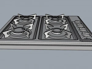 fogatti cooktop 4 burners 400i 3D Model