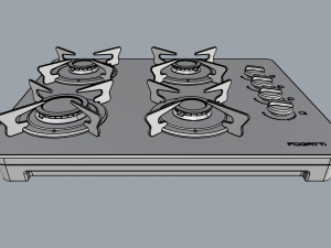 fogatti cooktop 4 burners v400 Modèle 3D