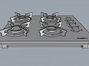 fogatti cooktop 4 burners v400 3D Model