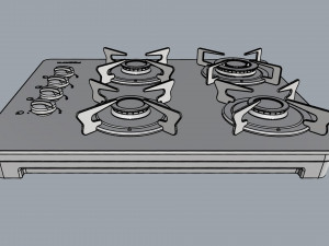 fogatti cooktop 4 burners v400 tc 3D Model