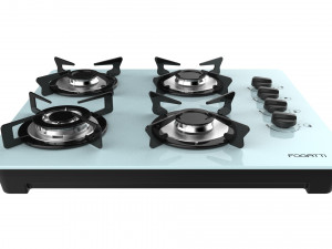 fogatti cooktop 4 burners v400 tc white 3D-Modell